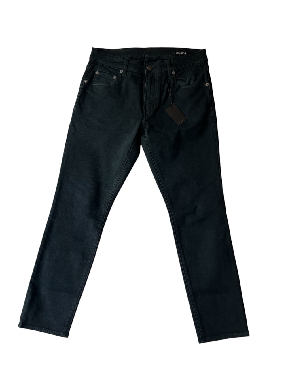 Bonobos Tailored Fit slim straight jeans30 x 28 Black Stretch Mid rise Zip Mens